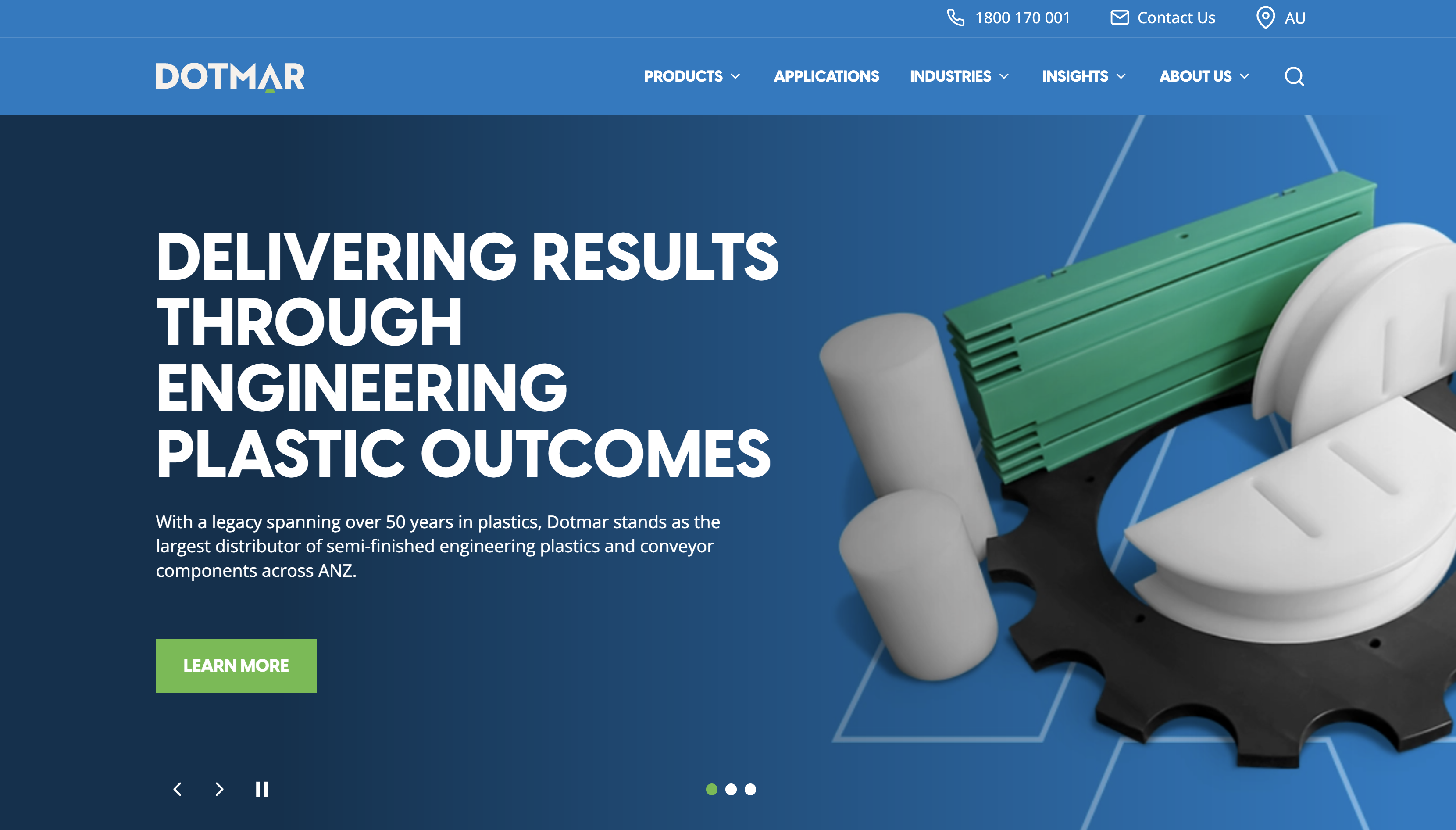 Screenshot of Dotmar product catalog pages